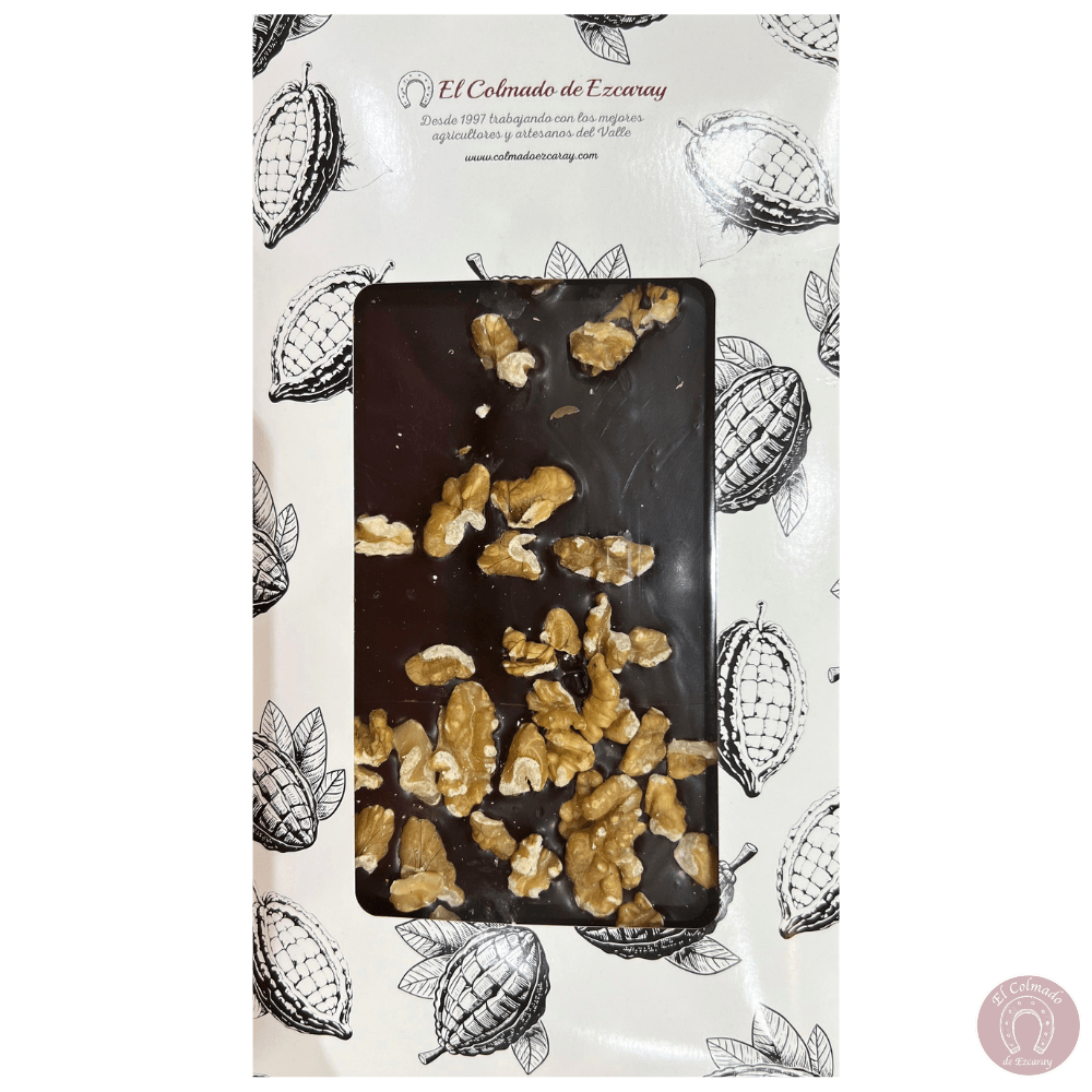 Chocolate artesano 75% cacao con nueces colmado ezcaray