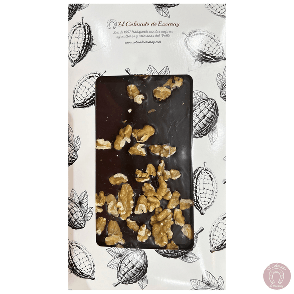 Chocolate artesano 75% cacao con nueces colmado ezcaray