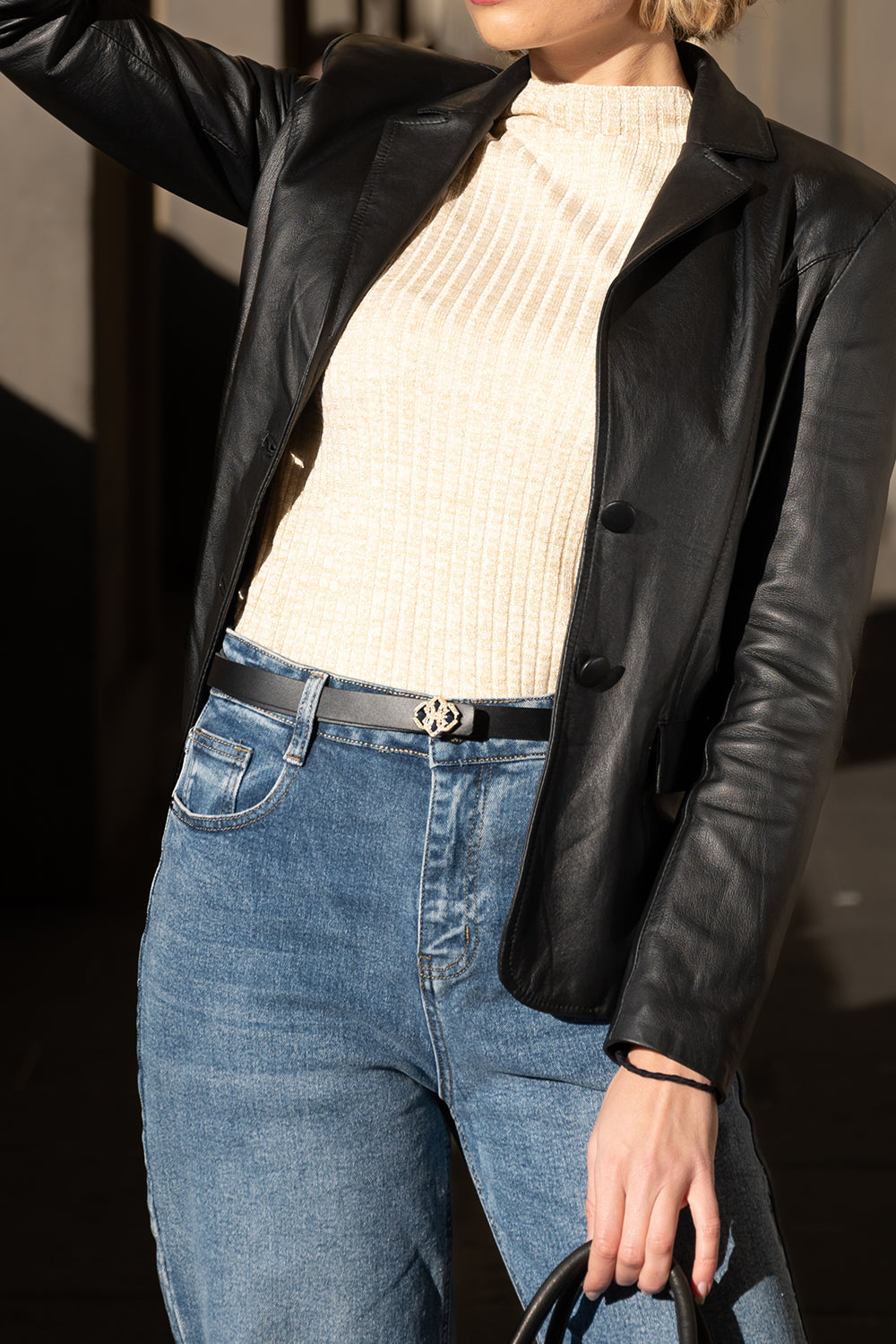 Cintura Mini Logo 100% vera pelle Made in Italy - Barone Firenze