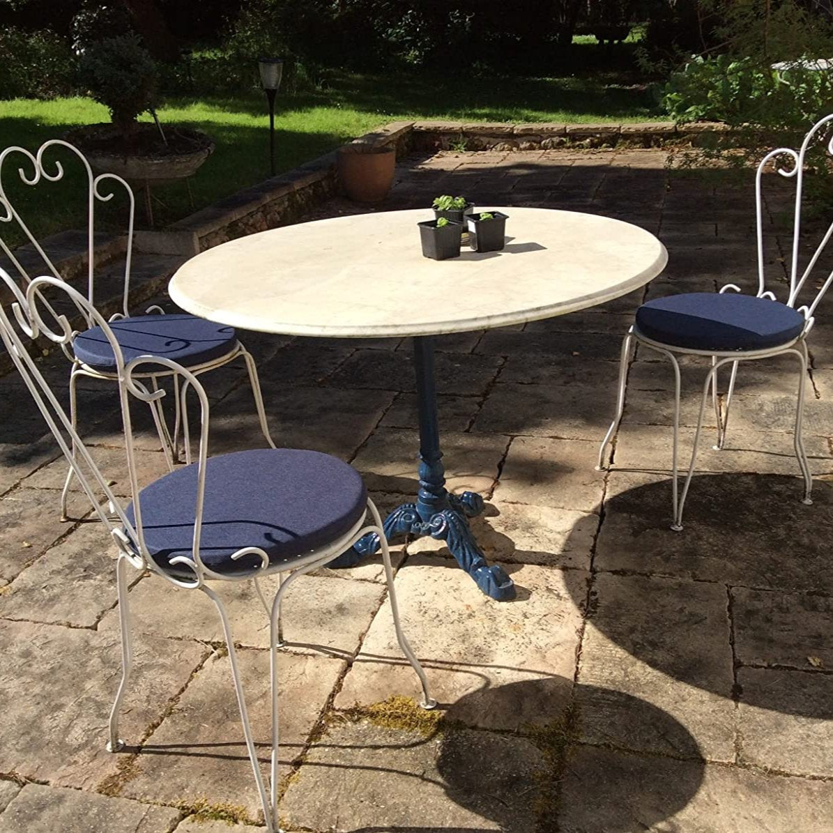 CIRCLE 40, Cuscino per Sedie Rotondo con Lacci in Cotone Diametro 40, ,  Arketicom