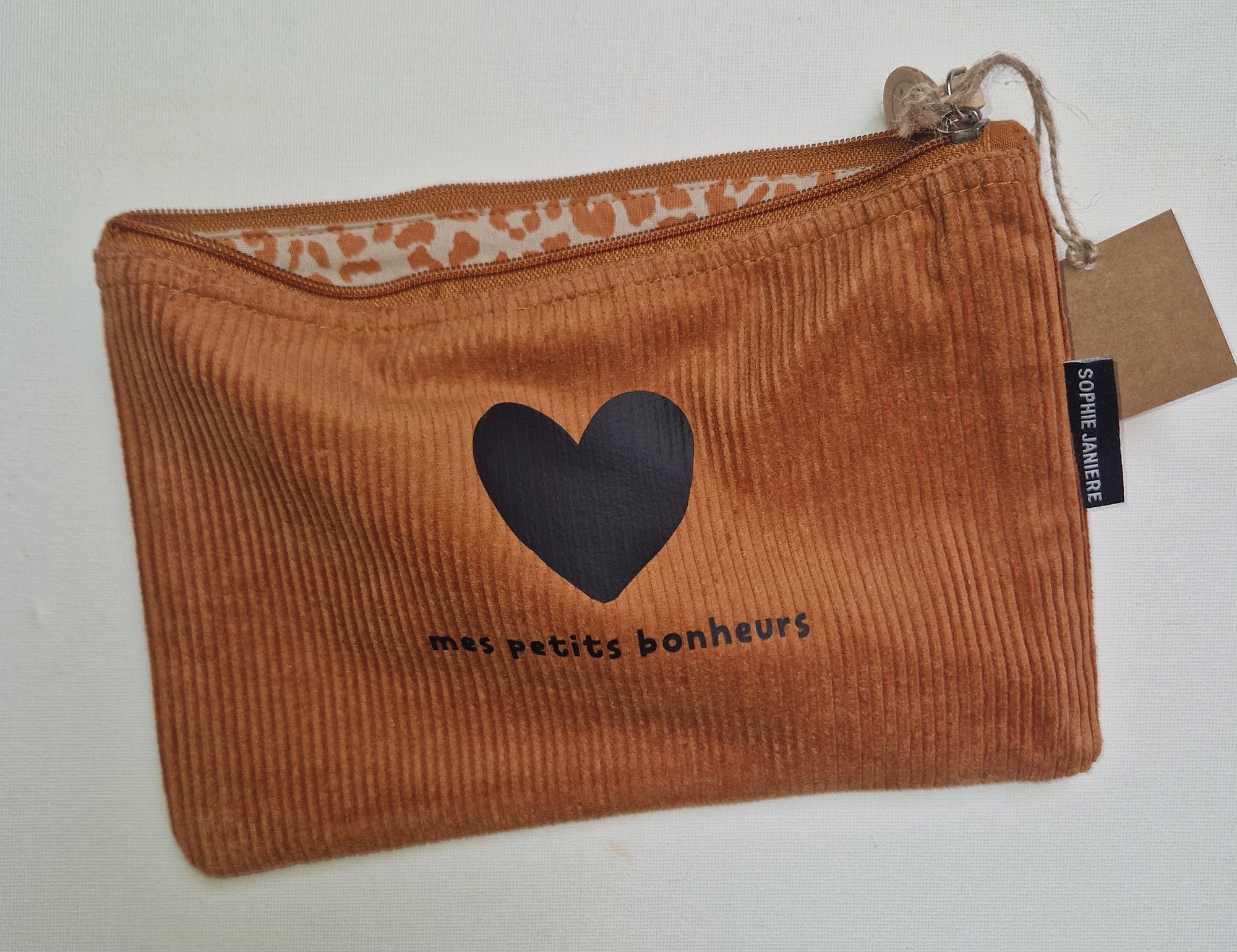 Flat velvet pouch my little joys