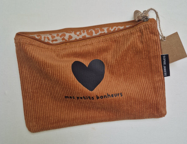 Flat velvet pouch my little joys
