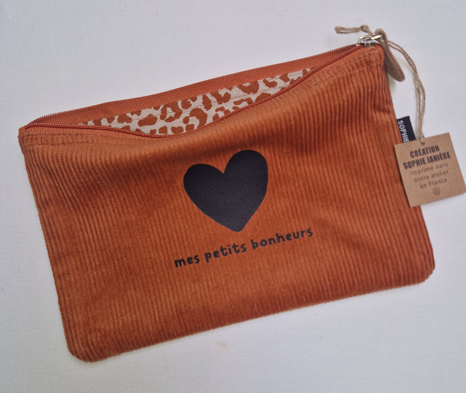 Flat velvet pouch my little joys