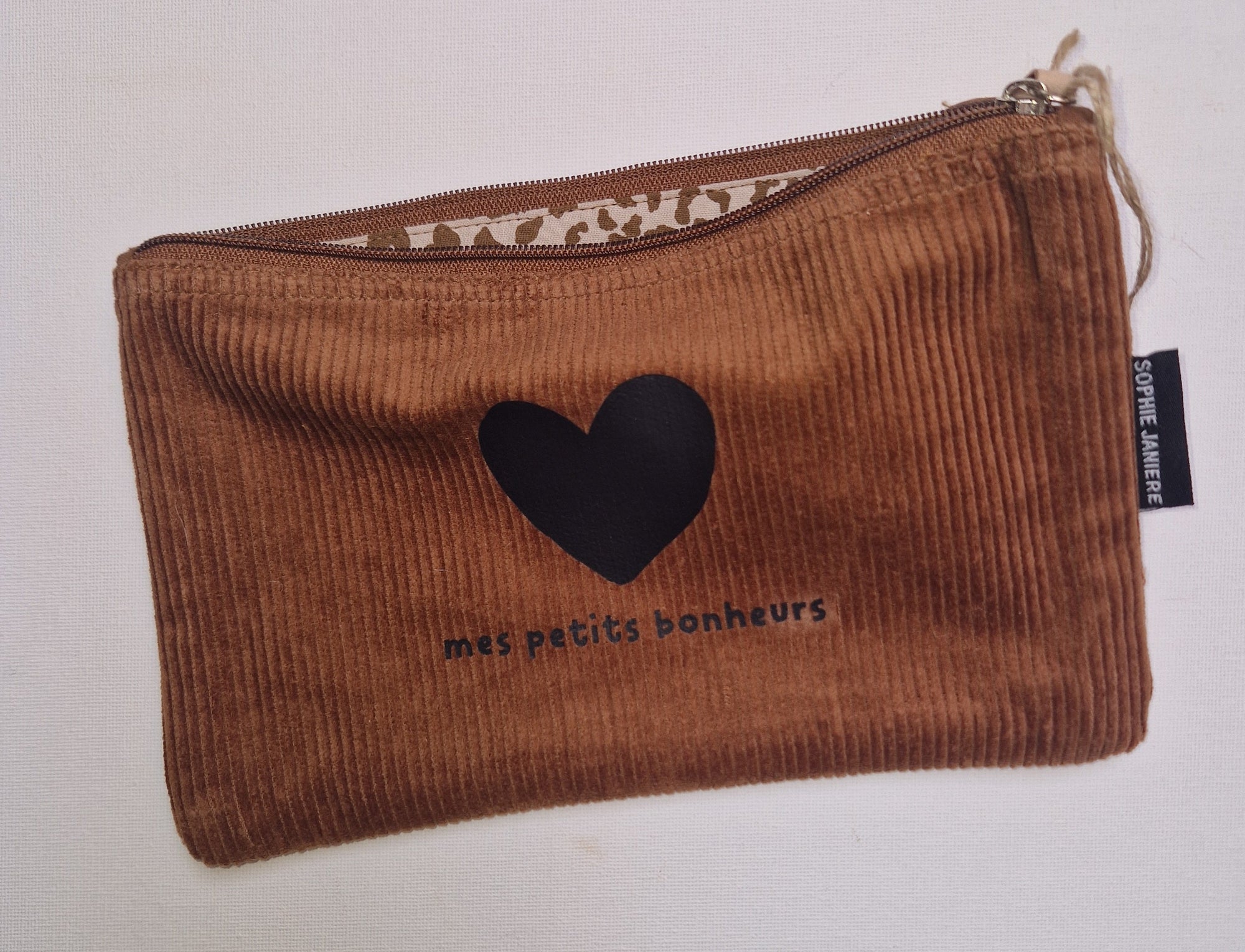 Flat velvet pouch my little joys