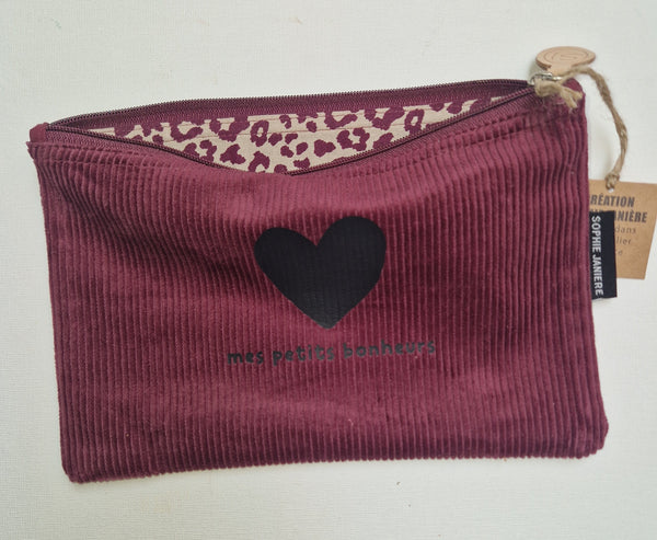 Flat velvet pouch my little joys