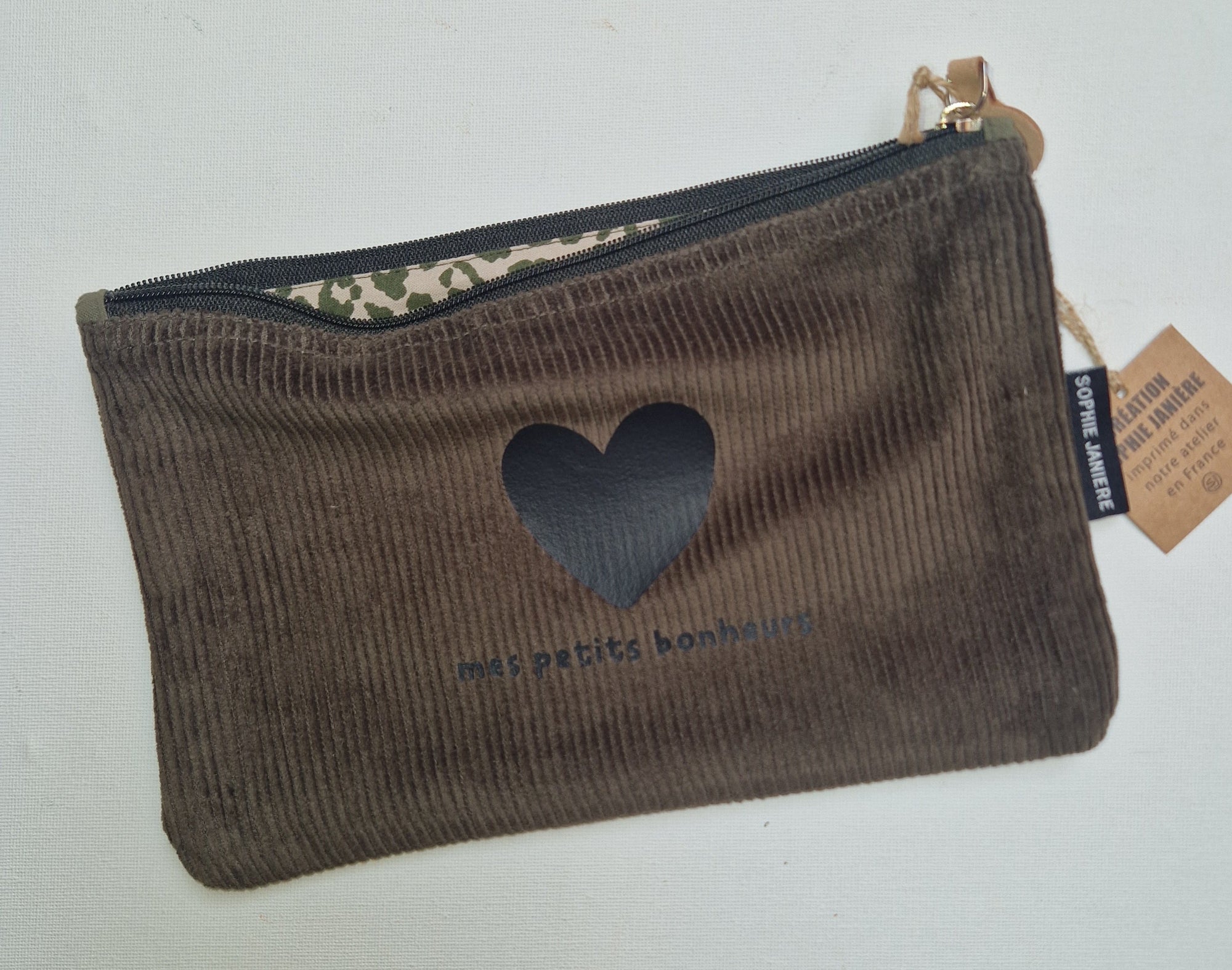 Flat velvet pouch my little joys