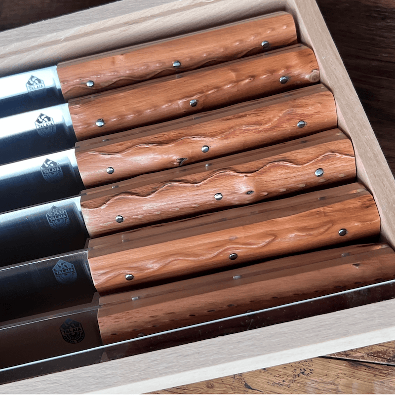 coffret de 6 couteaux de table mahaia néflier