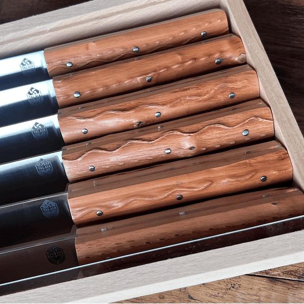 coffret de 6 couteaux de table mahaia néflier