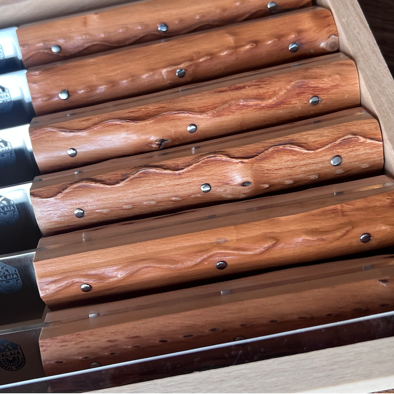 coffret de 6 couteaux de table mahaia néflier