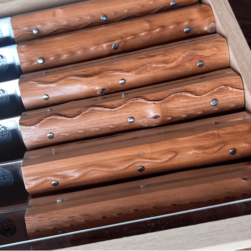 coffret de 6 couteaux de table mahaia néflier