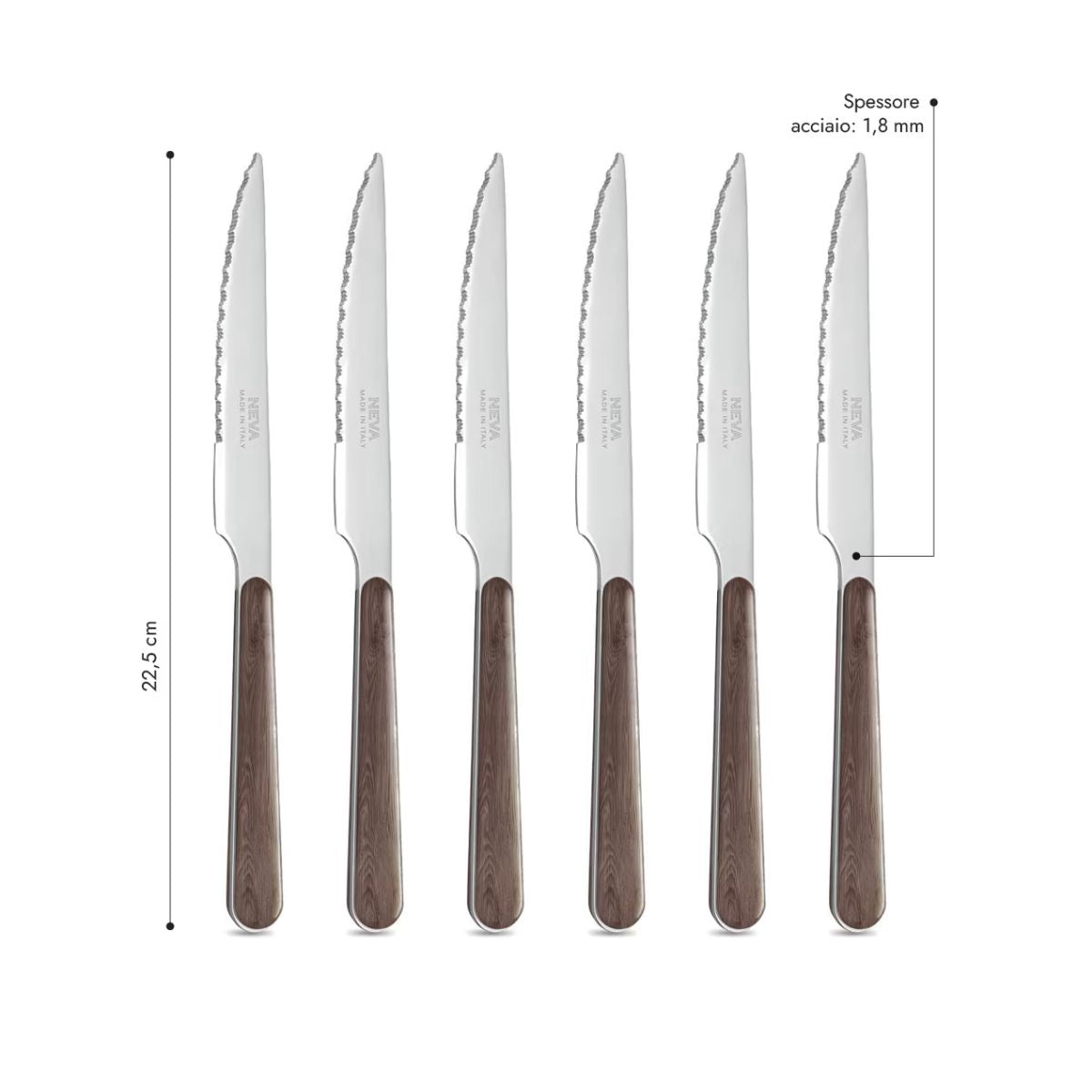 6 Coltelli Bistecca - Acacia BD15005