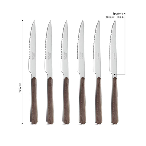 6 Coltelli Bistecca - Acacia BD15005
