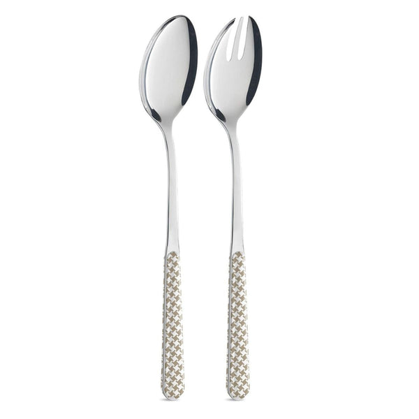 Salad Set - Pied de Poule Dove BD14016T