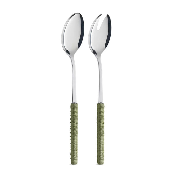 Salad Set - Sage Green Rattan LD14307C