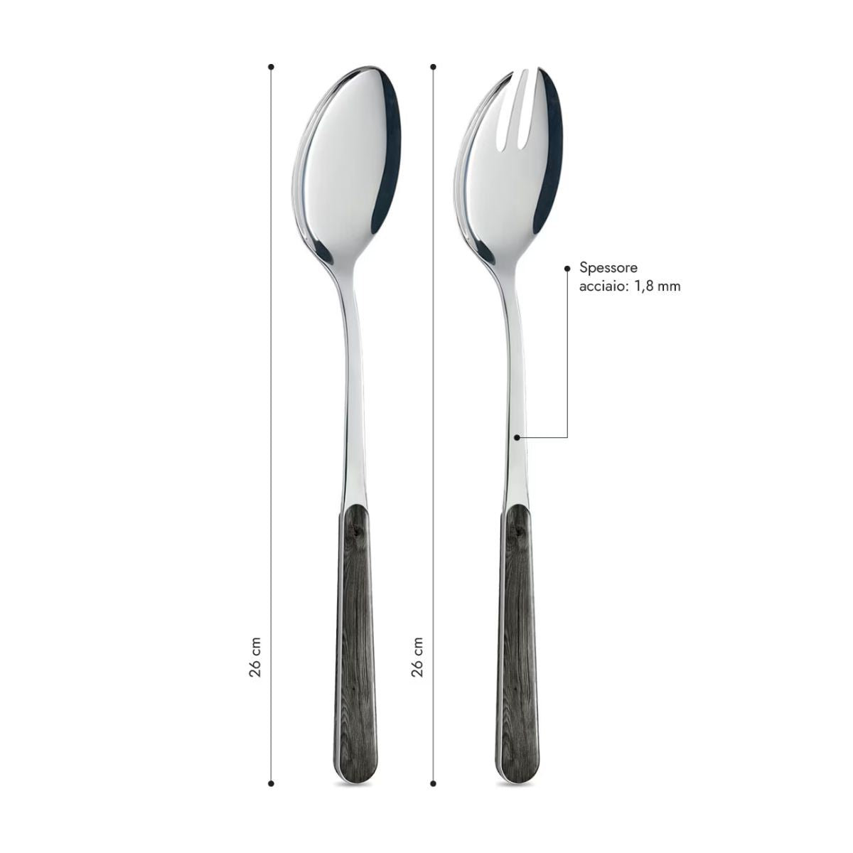 Salad Set - Anthracite Pine BD15004