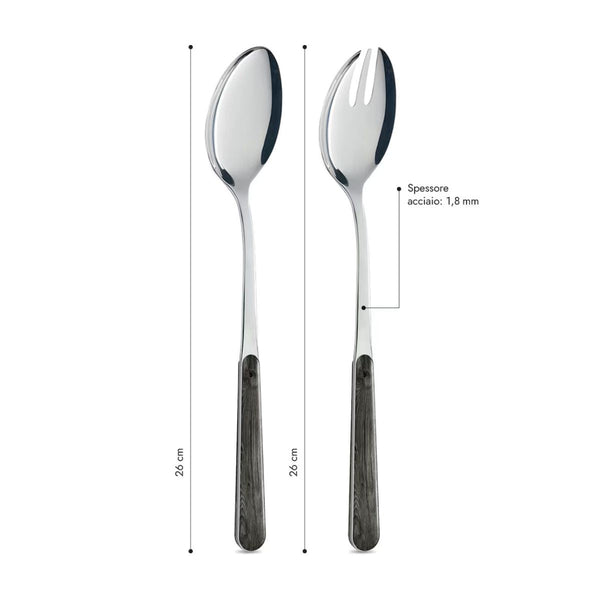 Salad Set - Anthracite Pine BD15004