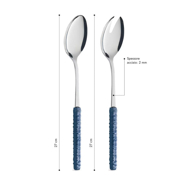 Salad Set - Blue Rattan LD14306C