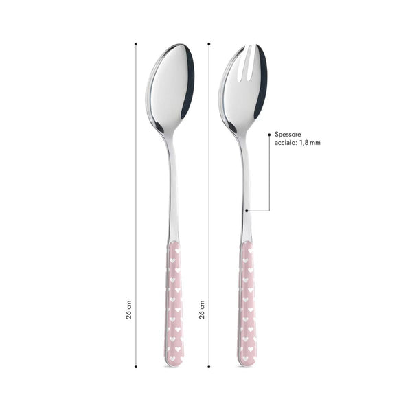Salad Set - Pink Hearts BD14060PLM - Neva
