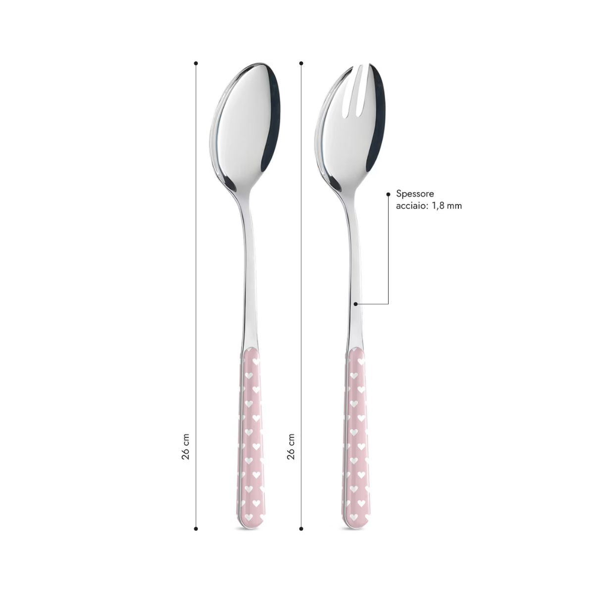Salad Set - Pink Hearts BD14060PLM