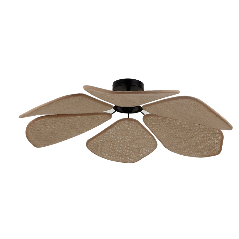 De beige Corvo plafondlamp heeft een modern design en biedt een warme, sfeervolle uitstraling voor elke kamer.