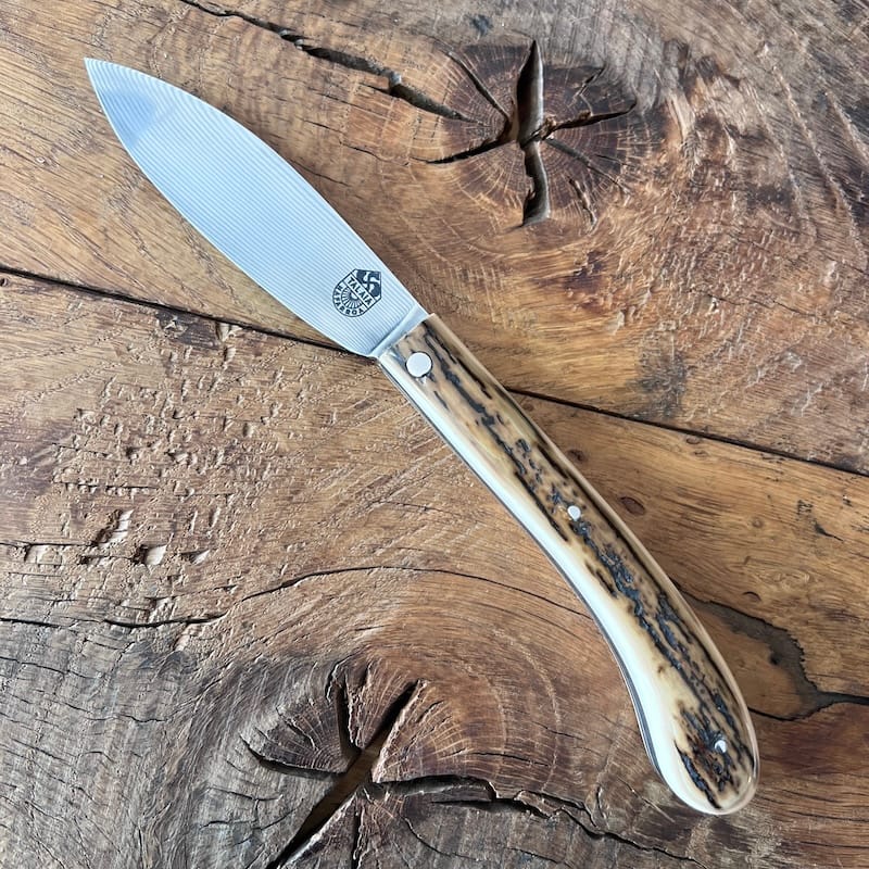 couteau basque nafarroa ivoire de mammouth lame damas inox 00003