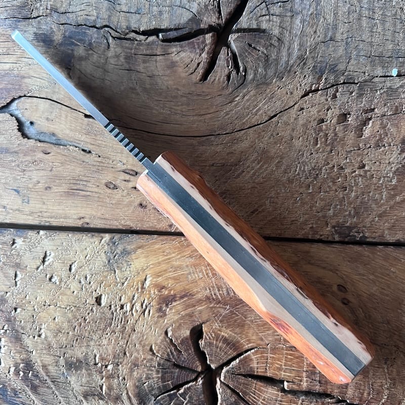 couteau basque pliant handia carbone bois néflier 3