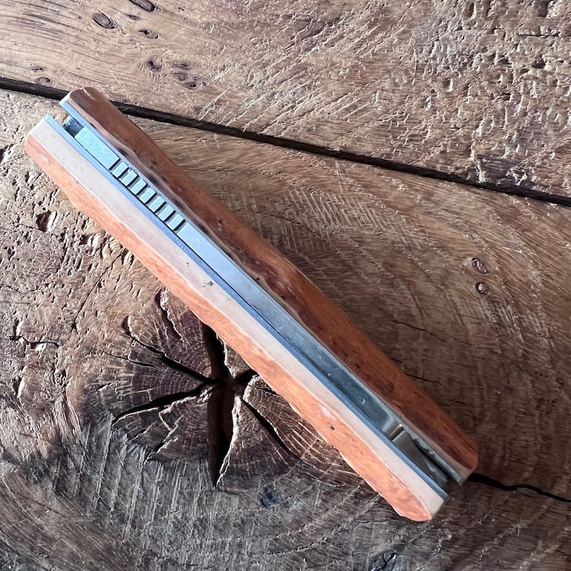 couteau basque pliant handia carbone bois néflier 4