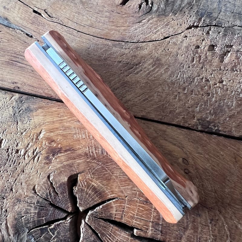 couteau basque pliant handia inox bois néflier 6