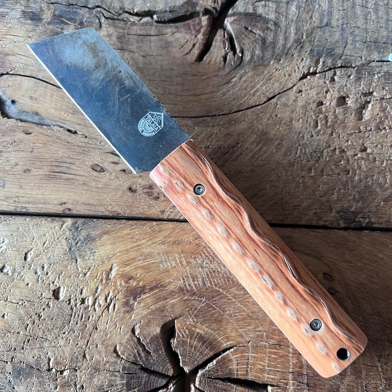 couteau basque pliant mini handia carbone bois néflier 1