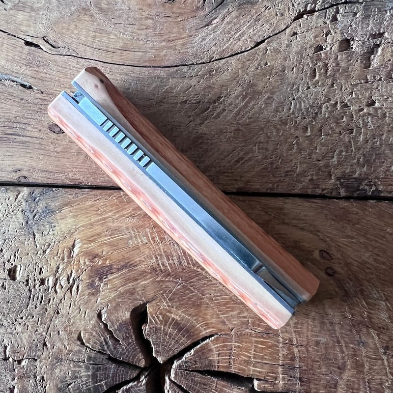 couteau basque pliant mini handia carbone bois néflier 5
