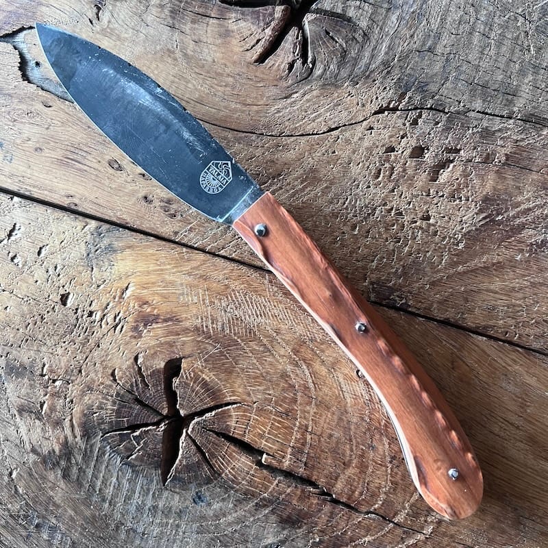 couteau basque pliant nafarroa carbone bois néflier 1