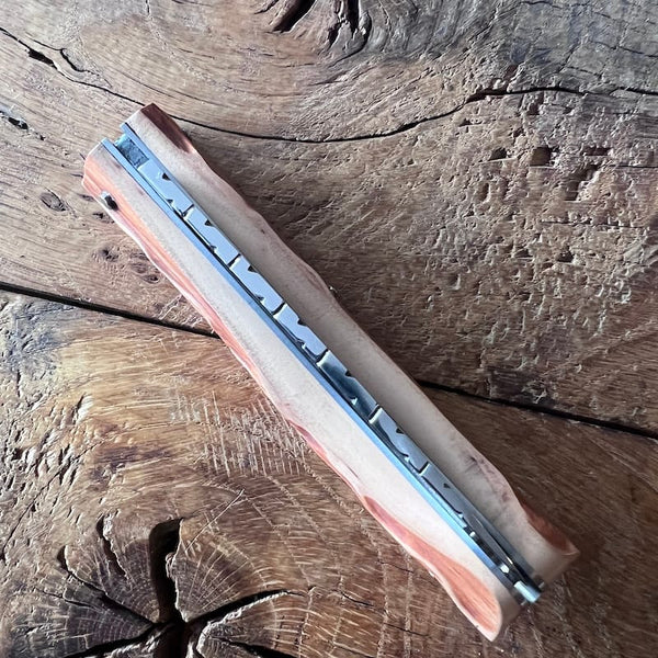 couteau basque pliant nafarroa carbone bois néflier 5