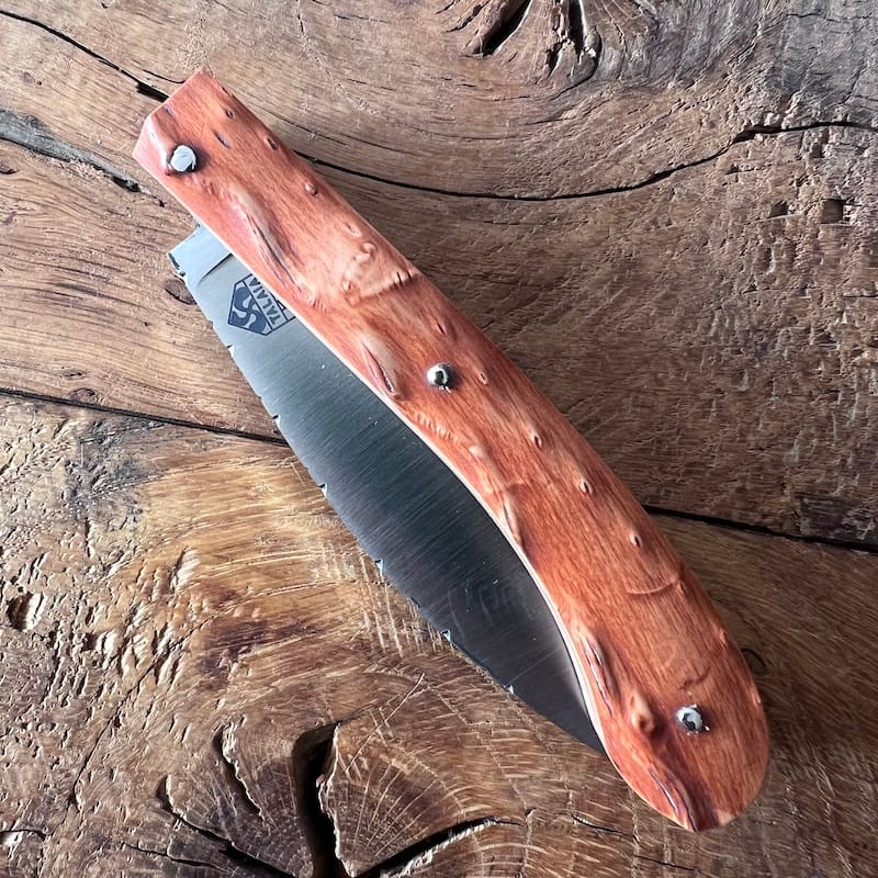 couteau basque pliant nafarroa inox bois néflier 7