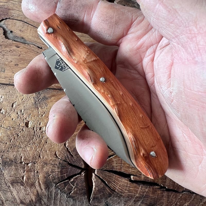couteau basque pliant nafarroa inox bois néflier 8