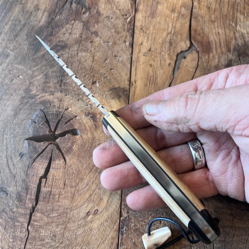 couteau basque talaia couteau du berger nafarroa ivoire ebene carbone 4