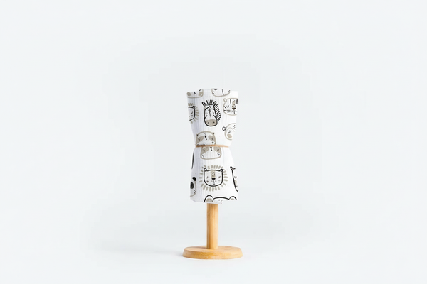 Children's Premium Muslin Tetra Diaper 65x65cm - Black - White Safari