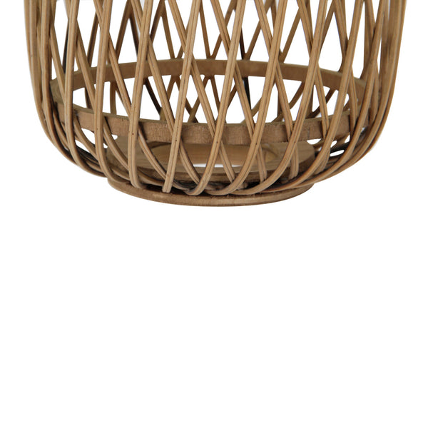 Bijzondere detailfoto van de bruine Nature Diagonaal hanglamp. Deze landelijke lamp voegt warmte en charme toe aan je interieur.