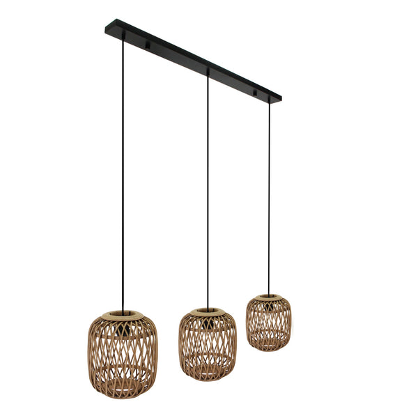 Detailopname van de bruine Nature Diagonaal hanglamp in een landelijke stijl. Perfecte toevoeging voor een warme, gezellige sfeer.
