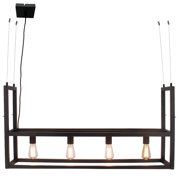 Moderne zwarte hanglamp Cubo met een strakke vormgeving. Perfect voor het creëren van sfeer in je interieur.