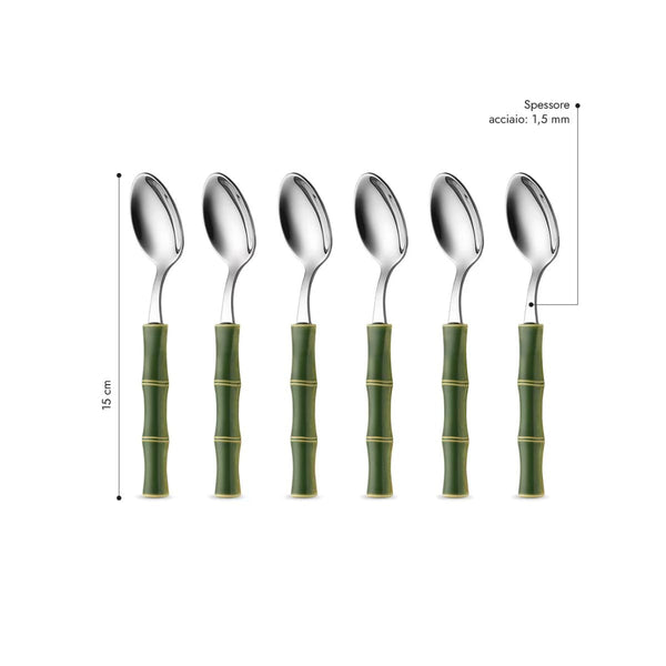 4 Cucchiai Caffè - Bamboo Verde LD14407C