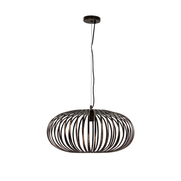 De bronzen Curvato hanglamp geeft een industriële uitstraling. Perfect voor een sfeervolle dining of lounge ruimte.