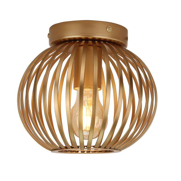 Moderne plafondlamp Curvato in elegant brons. Deze sfeermaker past perfect in hedendaagse interieurs.