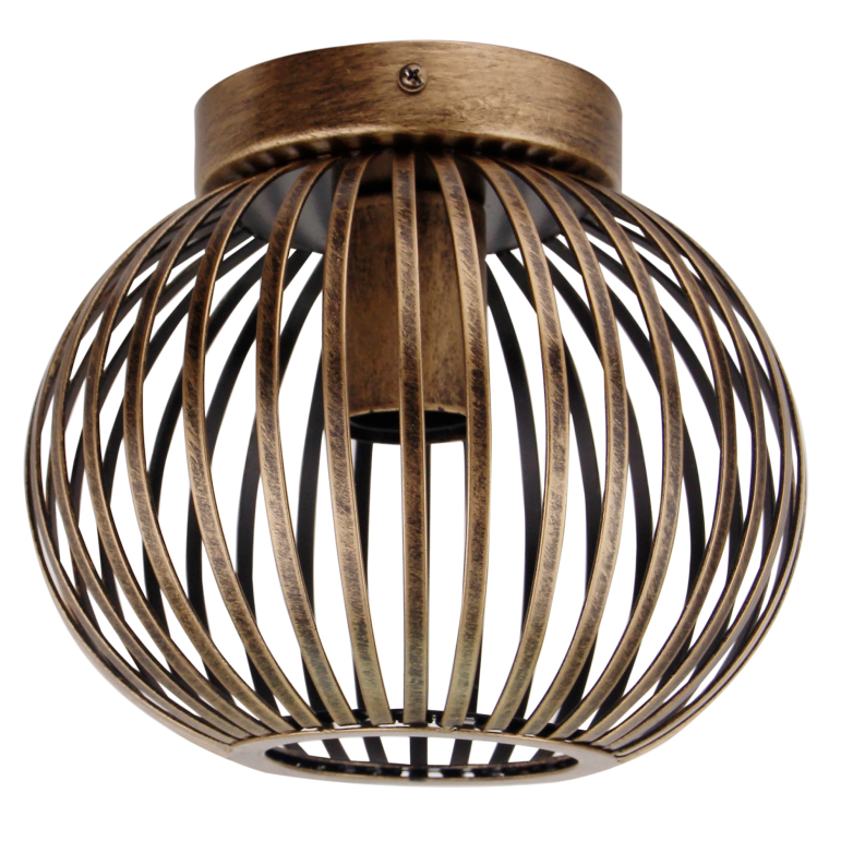 De bronzen Curvato plafondlamp met een industriële uitstraling. Perfect voor het toevoegen van karakter aan uw interieur.