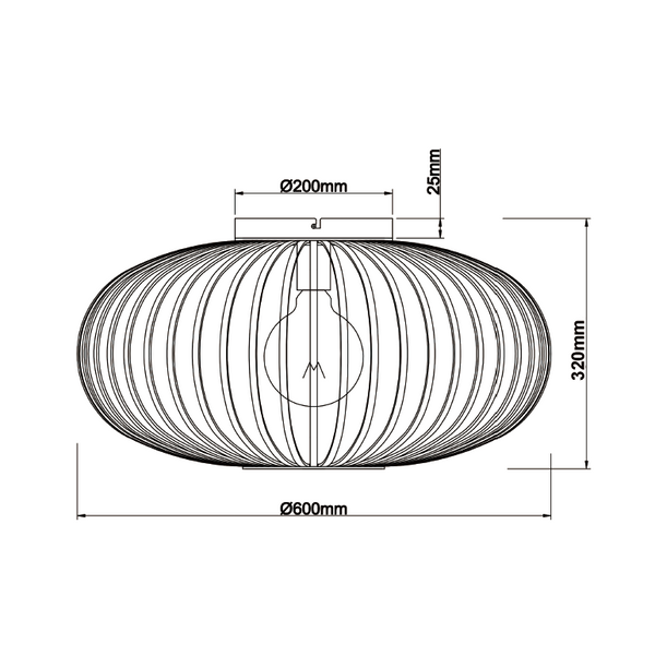 De zwarte Curvato plafondlamp voegt een industrieel accent toe aan elke ruimte.