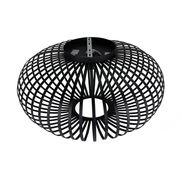 De Curvato plafondlamp in zwart voegt een industriële touch toe. Perfect voor sfeervolle verlichting in moderne interieurs.