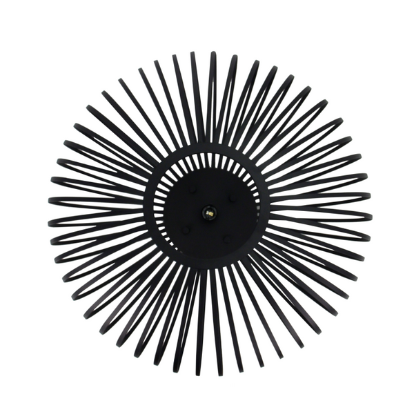 De Curvato plafondlamp in elegant zwart heeft een modern design. Perfect voor een sfeervolle en stijlvolle verlichting.