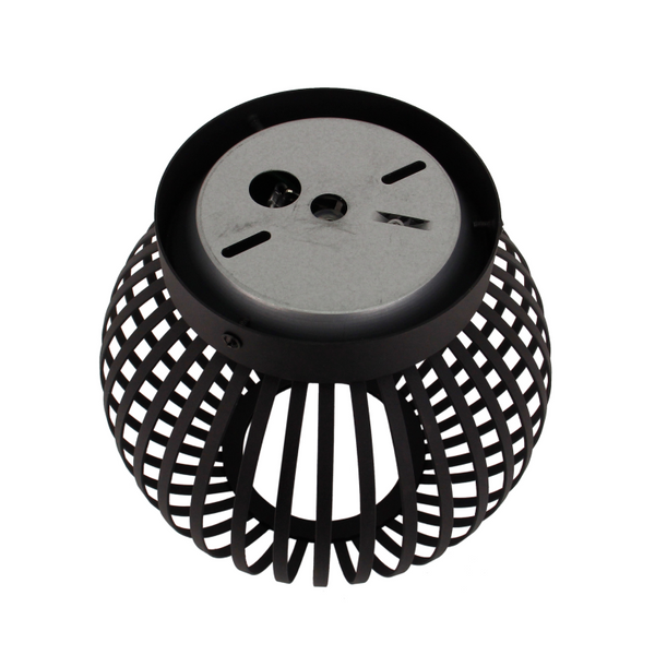 Detail van de zwarte Curvato plafondlamp met industrieel design. Een stijlvolle aanvulling voor moderne ruimtes.