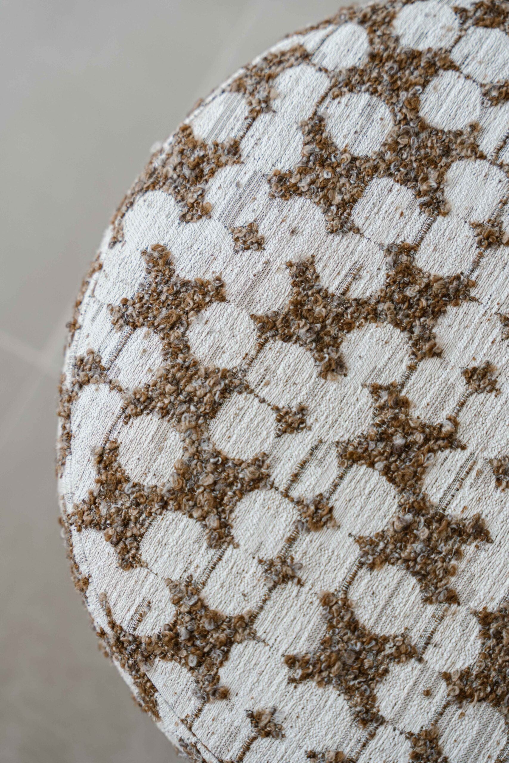 Indore Home - Fien - Pouf - Ottoman - Brown - Beige