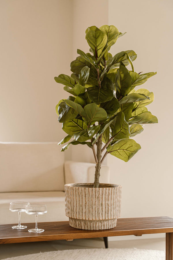 Kunstplant Vijg 90 cm (Ficus) - Compacte Realistische Kunstplant - Indore Home