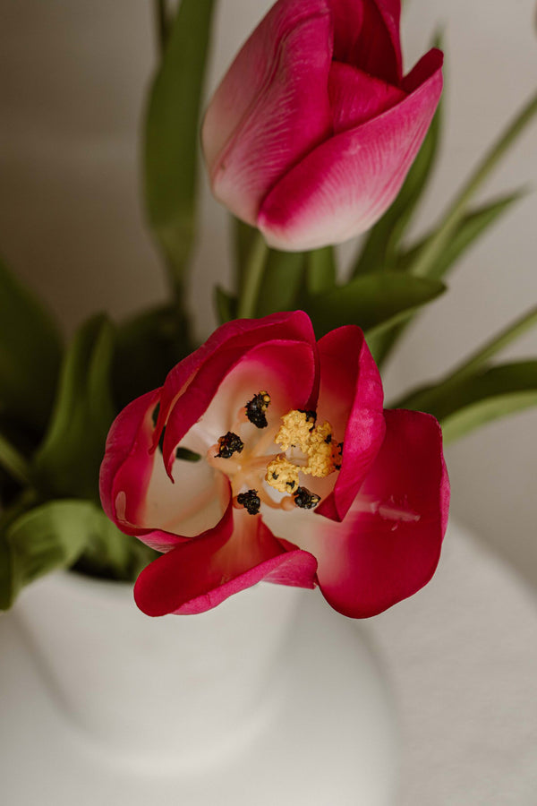 Zijdeboeket - Tulpen - Lichtroze